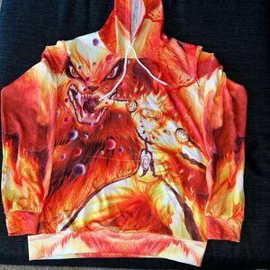 Naruto Anime Hoody orange white